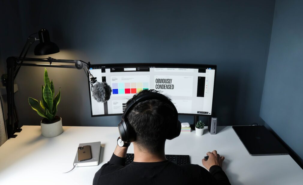 designer working on a computer